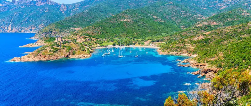 Le littoral corse vu du ciel