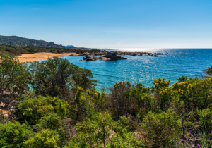 Welk deel van corsica is het mooist - blauwe zee